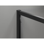 MEXEN/S - Exo čtvrtkruhový asymetrický posuvný sprchový kout 100 x 80, transparent, černá 8131-100-080-70-00