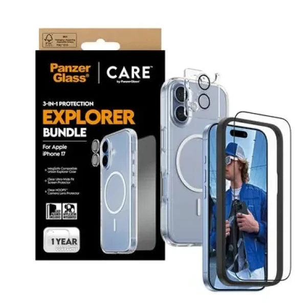 PanzerGlass CARE Flagship Explorer 3v1 pouzdro+sklo+čočky pro iPhone 17 (5715685027376)