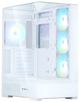 ZALMAN P40 Prism Plus bílá / ATX / 4x 120mm ARGB / 2x USB 3.0 + 1x USB-C / panoramatické sklo / bez zdroje (P40 Prism Plus White)