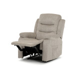 Polohovací křeslo, béžová, látka, TV-4086 LAN2