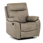 TV a relaxační křeslo s elektrickým ovládáním, potah lanýžová látka v dekoru vintage, 1 motor 240V