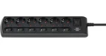 Brennenstuhl Prodlužovací kabel 6x zásuvka černá / Prodlužovací kabel / 6x spínač / 2 m / IP20 (1153110116)