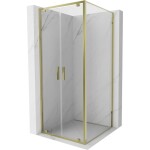 MEXEN/S - Exo sprchový kout dveře křídlové 100 x 100, transparent, zlato 8182-100-100-50-00