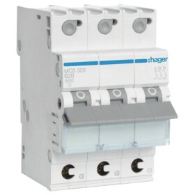 Hager MCS320 MCS320 elektrický jistič 3pólový 20 A 400 V