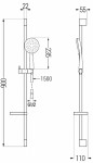 MEXEN/S - Ds67 posuvný sprchový set, chrom 785674583-00