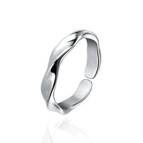LUNICA Stříbrný nastavitelný prsten TWIST 0726