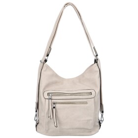 Dámská praktická koženková kabelka/batoh Milie, tmavší béžová NEW