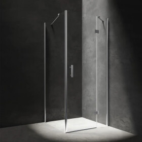 OMNIRES - MANHATTAN čtvercový sprchový kout s křídlovými dveřmi, 100 x 100 cm chrom / transparent /CRTR/ MH1010CRTR