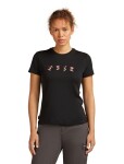 ICEBREAKER Wmns 150 Tech Lite SS Tee Snow Day, Black velikost: S