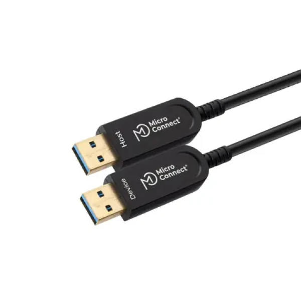 MicroConnect Premium Optic Fiber kabel USB3.0 A (M) - USB3.0 A (M) 10m černá / 5000Mbit/s (USB3.0AA10BOP)