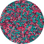 Dortisimo 4Cake Cukrové zdobení růžové, fialové a modré Florence No. 2 (50 g)