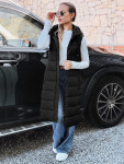 Dámská dlouhá prošívaná vesta černá FashionStreet TY5267 L