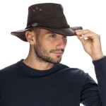 Bushman Pánský a dámský klobouk Packaway, tmavě hnědý XL
