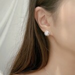 Royal Fashion stříbrné náušnice HA-XEA003-SILVER-MOISSANITE
