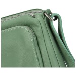 Stylová dámská kožená crossbody Robertina, světle zelená
