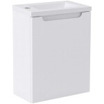 CERANO - Umyvadlová skříňka pro WC Sora - bílá matná + umyvadlo z lit. mramoru - bílá matná - 40x57,5x22 CER-999982