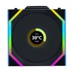 Lian Li UNI FAN SL Wireless LCD Černý / ARGB / Obrácená čepel / 120mm / 1900rpm / 31dBA / 51.4 CFM / 4 pin (12RSLLCD1W1B)