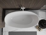MEXEN/S - Bilbao volně stojící vana 180 x 90, bílá, sifon a přepad bílá 51311809000-20