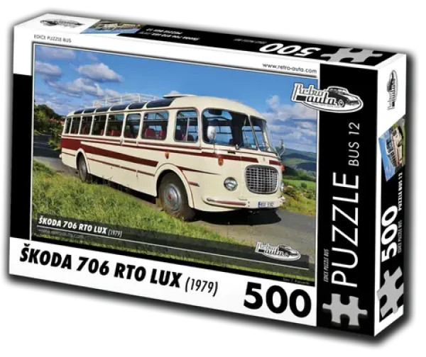 RETRO-AUTA Puzzle BUS č.12 Škoda 706 RTO LUX (1979)