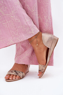 Kožené sandály Maciejka 01971-71 zlaté 39