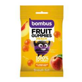 Bombus Fruit Gummies Peach broskvové želatinové bonbony 35 g