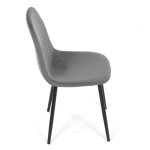 Jídelní židle, šedá, sametová látka, CT-V2971 GREY4