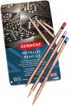 Derwent Derwent, 2305599, Metallic, sada metalických pastelek, 12 ks