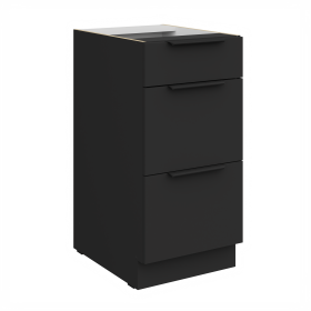 Spodní skříňka Aria 40 D 3S BB - Premium Box Barva korpusu: Černá, Barva dvířek: BL - Black AFM