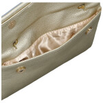 Módní dámská koženková plesová kabelka Trifa, zlatá