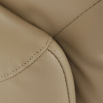 Relaxační křeslo, elektrické zabudované ovládání, krémová, kůže,TV-B3980 CRM3