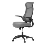 Kancelářská židle, houpací mech., šedý MESH, plast. Kříž