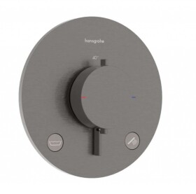 HANSGROHE - Ecostat Comfort S Termostatická baterie pod omítku, pro 2 spotřebiče, kartáčovaný černý chrom 33718340
