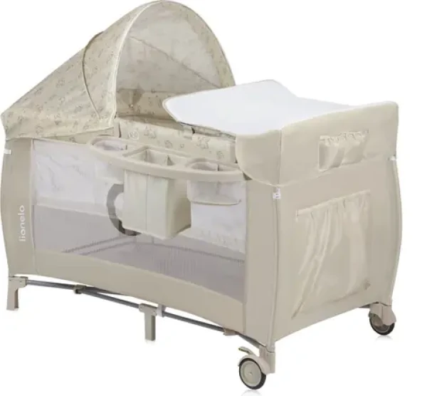 LIONELO Postýlka cestovní Sven Plus Beige Latte / od 0 do 3 let / do 15 kg (LO-SVEN PLUS BEIGE LATTE)