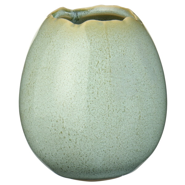 Ib Laursen Mini vázička Egg-shaped Green 9,4 cm, zelená barva, keramika