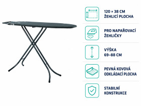 Žehlicí prkno Classic M Black 76201