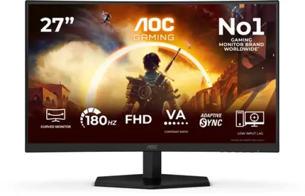 27" AOC Gaming C27G42FE černá / Monitor / VA / 1920x1080 / 180Hz / HDMI + DP / VESA (C27G42FE)