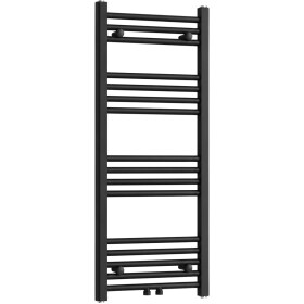 CERANO - Koupelnový radiátor Benito - středové připojení 50mm/boční - 343 W - černá matná - 1000x450 mm CER-479158