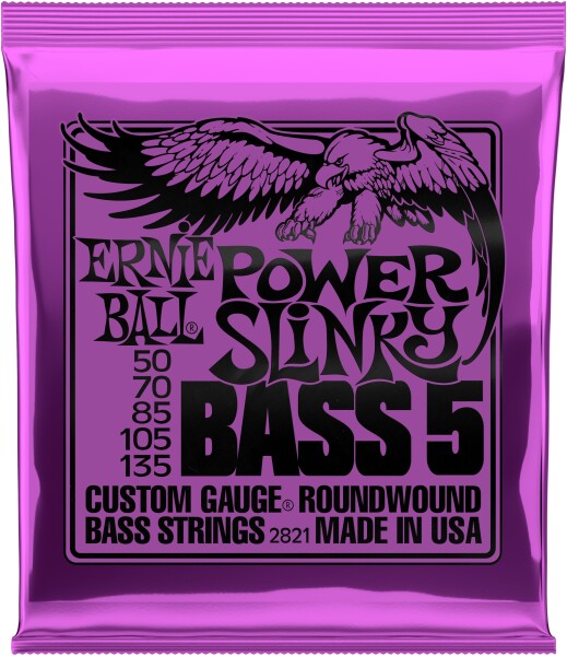 Ernie Ball 2821 Power Slinky Nickel Wound 5-String Electric Bass 50-13