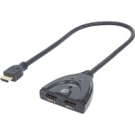 Digitus DS-55345 4 + 2 porty HDMI přepínač LED ukazatel, s dálkovým ovládáním, UHD, kovový ukazatel, lze spínat jednotli