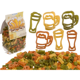 Těstoviny ve tvaru půllitru piva 250g.