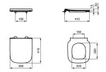 IDEAL STANDARD - i.Life S WC sedátko, SoftClose, bílá T532901