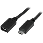 StarTech Micro-USB prodlužovací černá / Prodlužovací kabel / USB 2.0 / 0,5 m (USBUBEXT50CM)