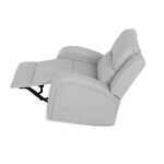 TV a relaxační křeslo, manuální polohování, potah stříbrná látka v dekoru kůže