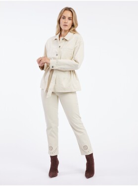 Orsay Béžová dámská vzorovaná džínová bunda Dámské