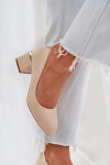 Lodičky na sloupku M380 béžové - Step in style 39