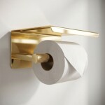 REA - Držák na toaletní papír s poličkou 6613 Modern Gold REA-89053