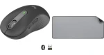 Logitech M650 L grafitová + Studio Series Mid Grey / Sada bezdrátové myši a podložky / 2.4 GHz / Bluetooth / 1x AA