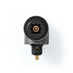 Nedis Adaptér Toslink (M) - Toslink (F) šedá / 90° úhel (CATB25920GY)