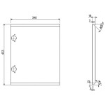 MEXEN - Orio čelo pro koupelnovou skříňku 35 x 43,5, grafit mat 91A11-0350-470-1-66