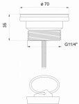 NOVASERVIS - Umyvadlový uzávěr 5/4" plast 439,P